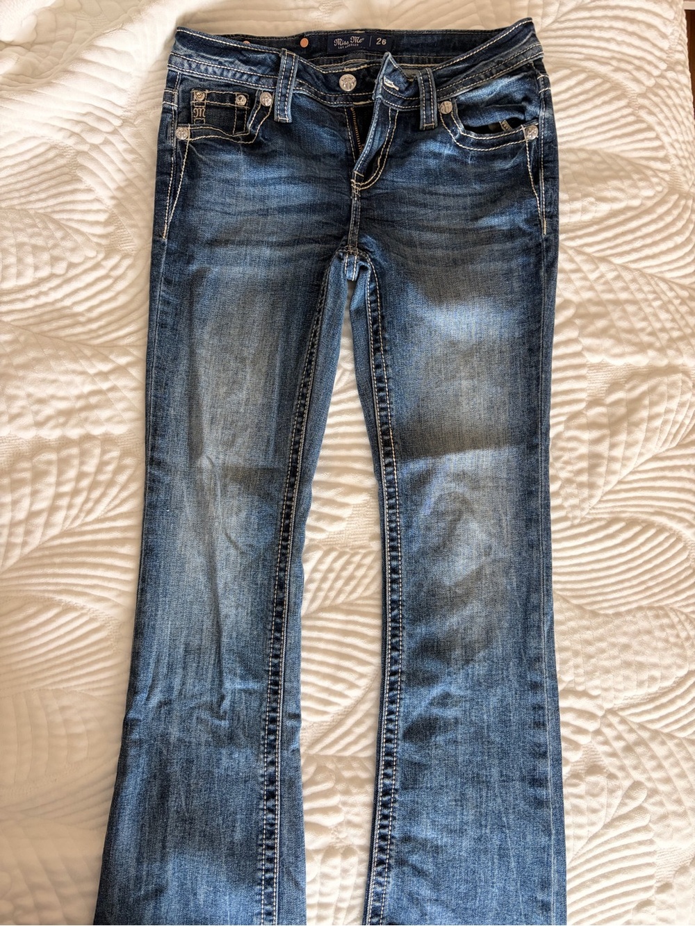Miss Me Medium Blue Flare Wide Leg Jeans